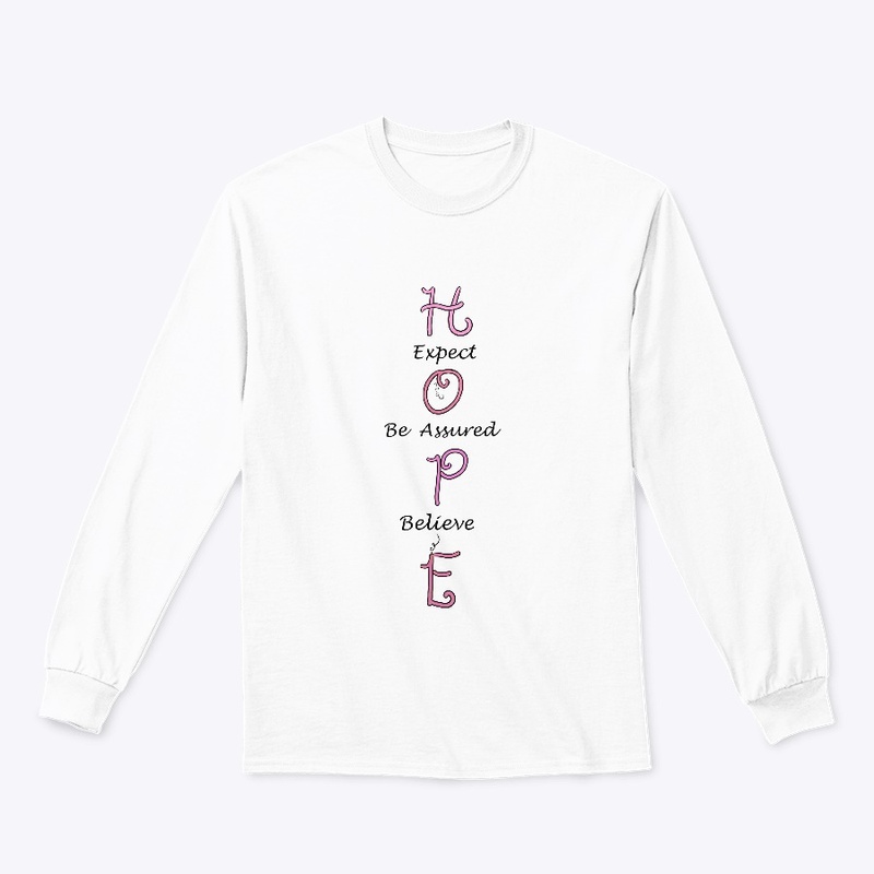 Hope Word Art in Shades of Pink