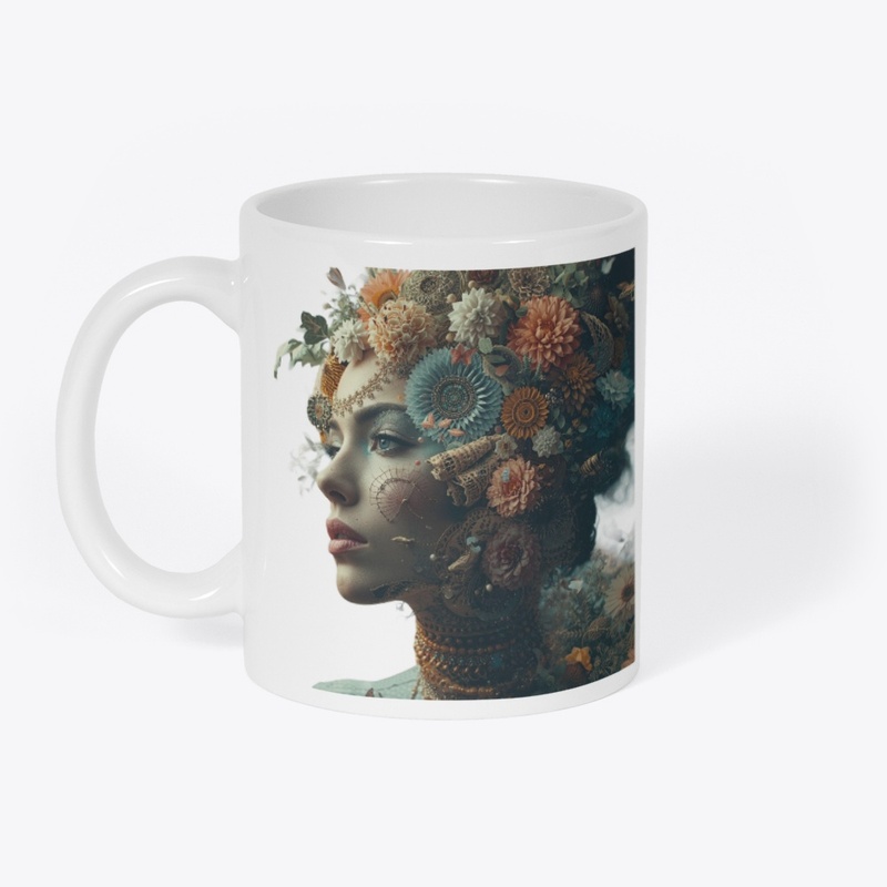 Surreal Floral Portrait with Steampunk