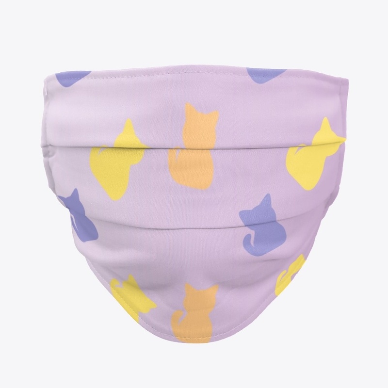 Lilac Cat Face Mask