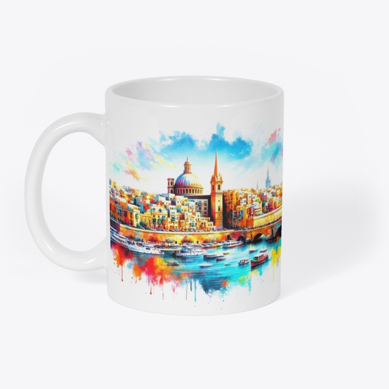 Colourful Valletta Skyline