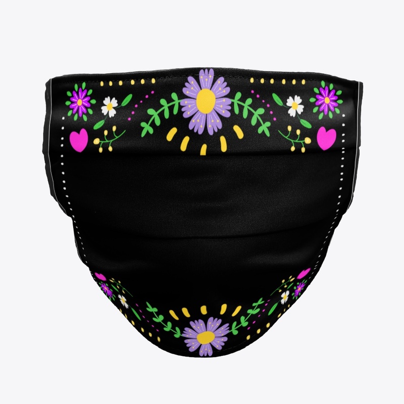 Summer Travel Flowers Face Mask