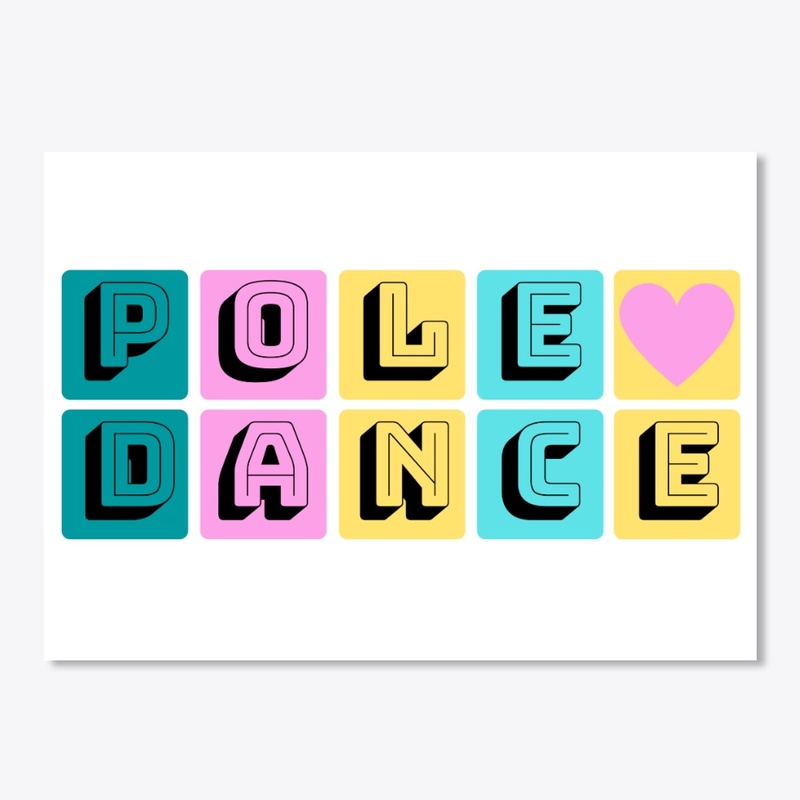Pole Dance Retro Colors  Text Design