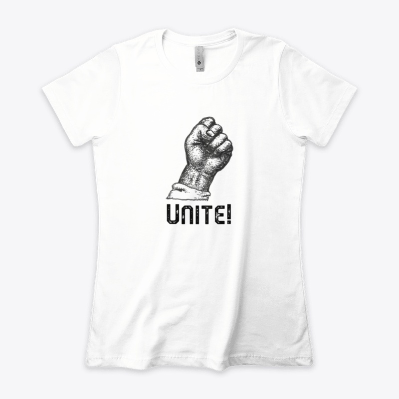 Raised Fist with the Word Unite