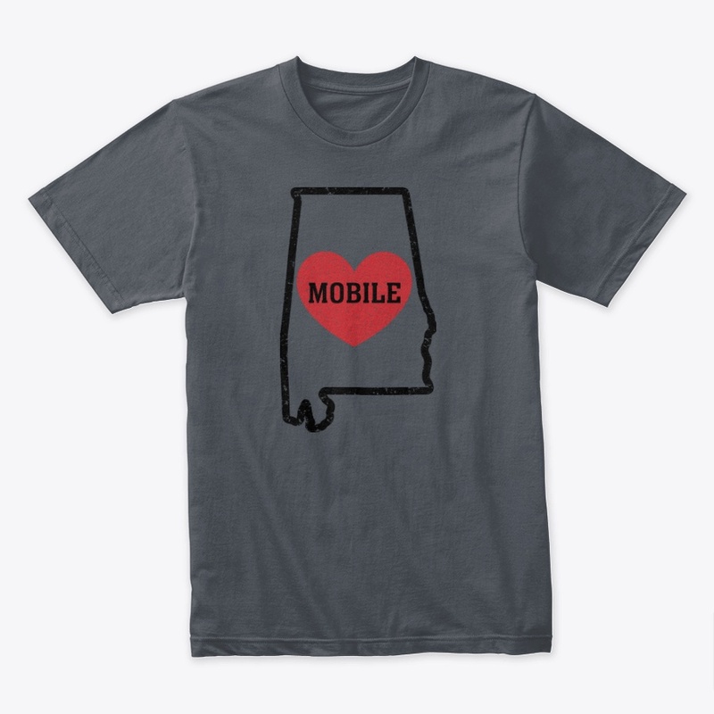 Mobile Alabama Heart Shirt City