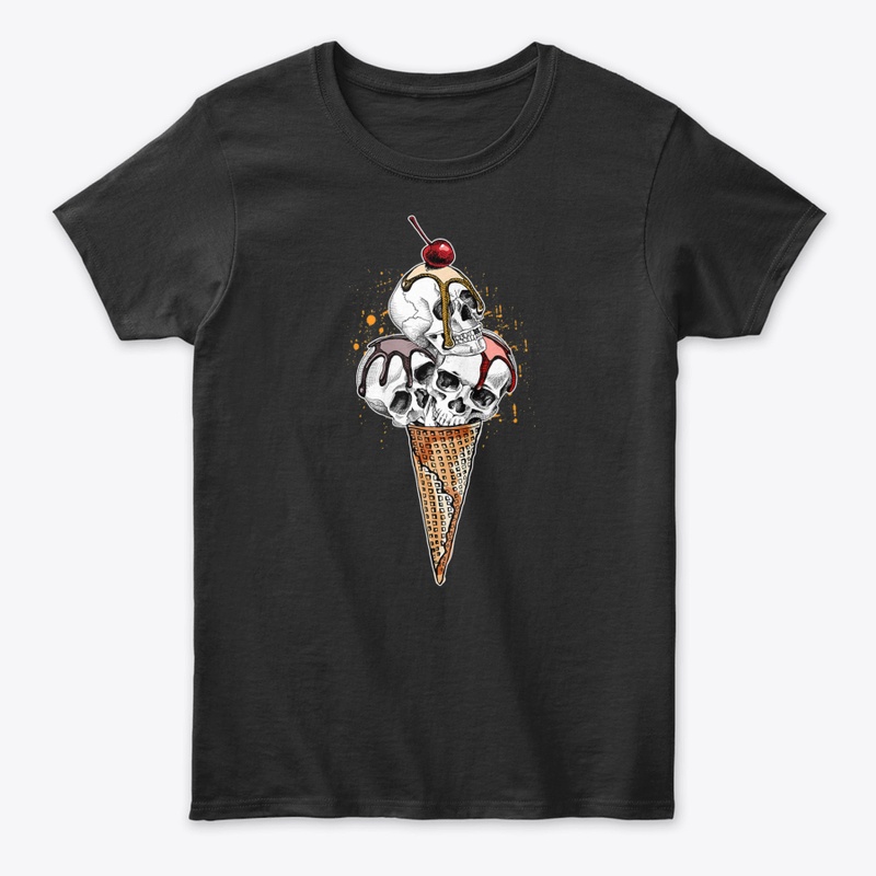 Funny Goth Milkshake Creepy Skulls Icecr