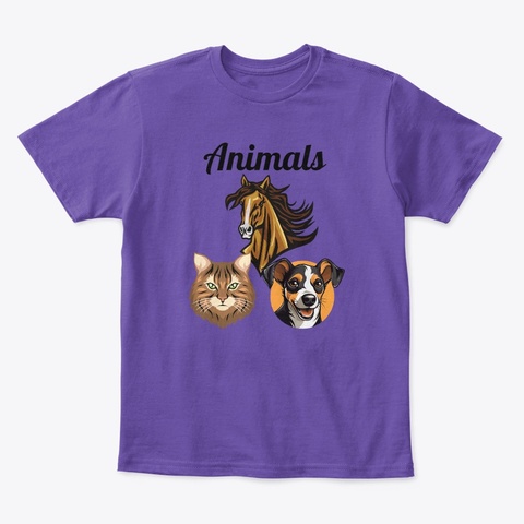 Animals Purple  T-Shirt Front