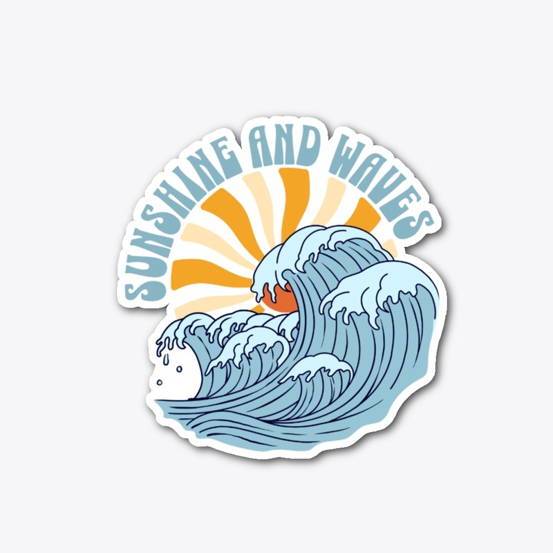 Sunshine and Waves Summer Tropical Merch