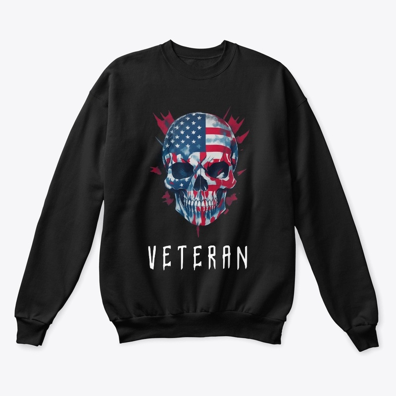 Veteran skull flag
