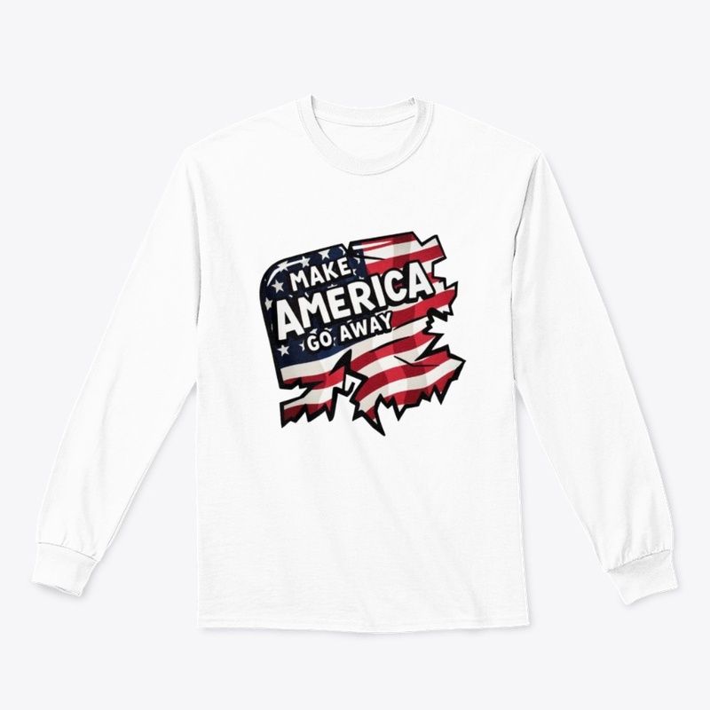 MAGA “Make American Go Away Torn Flag“ 