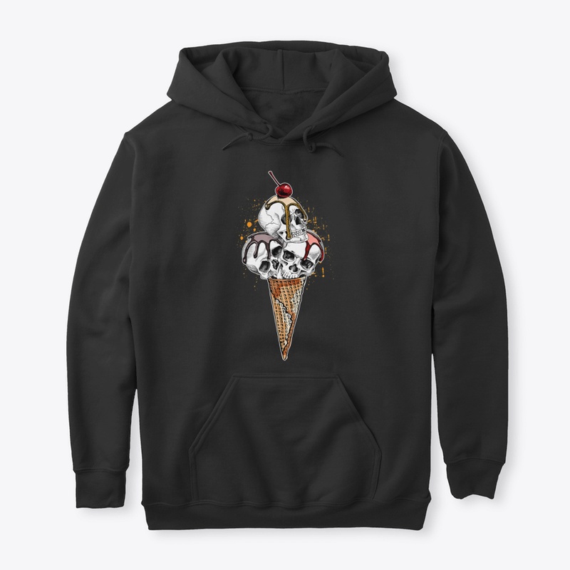 Funny Goth Milkshake Creepy Skulls Icecr