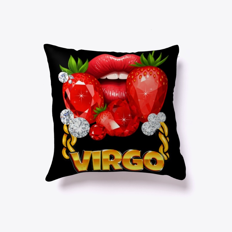 Virgo Zodiac Gold Chain Red Lips