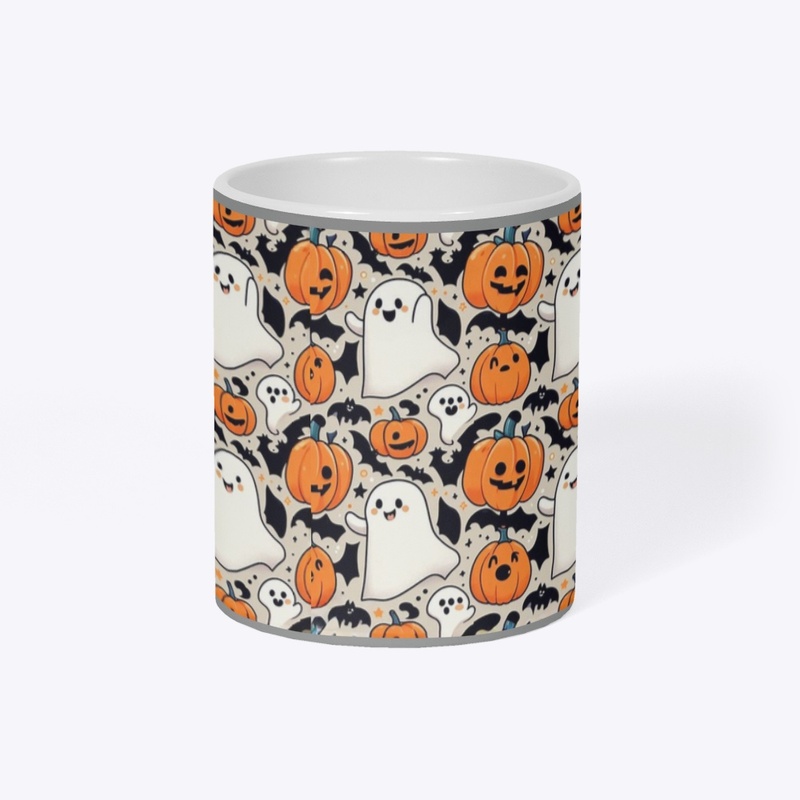 Spooky Halloween Pattern Mug