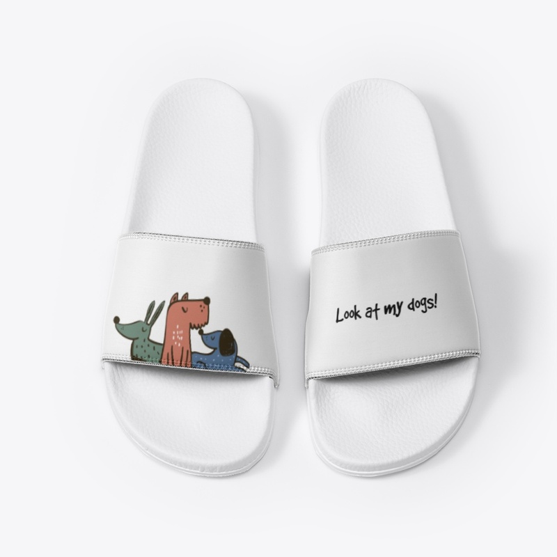 Funny dog slides
