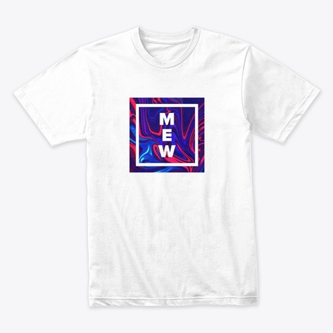 Mew Art Print White Maglietta Front