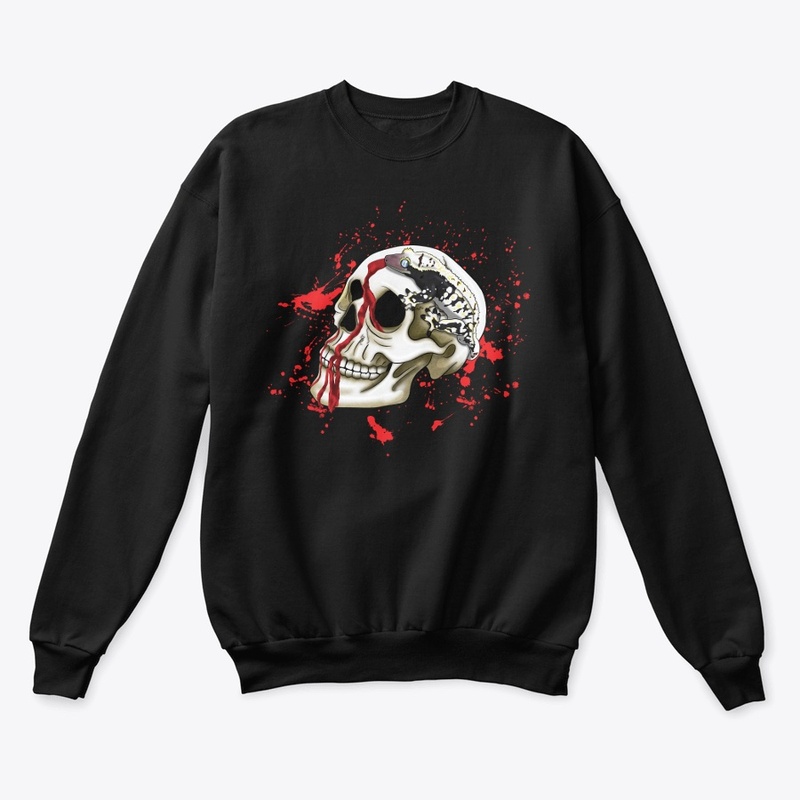 Crested Gecko Bloody Skull Merch