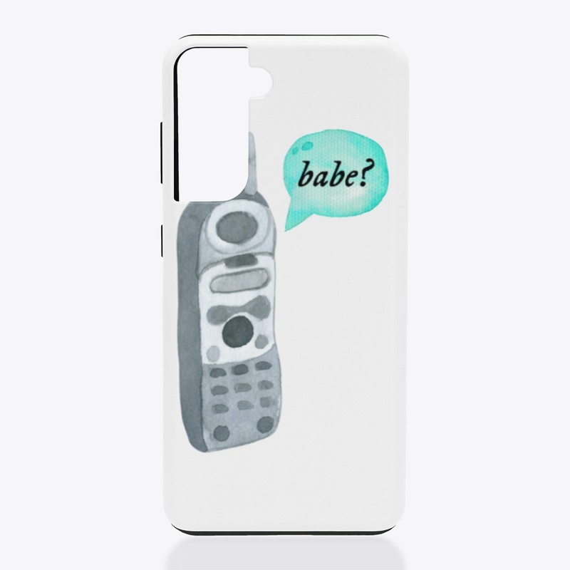Babe watercolor phone design
