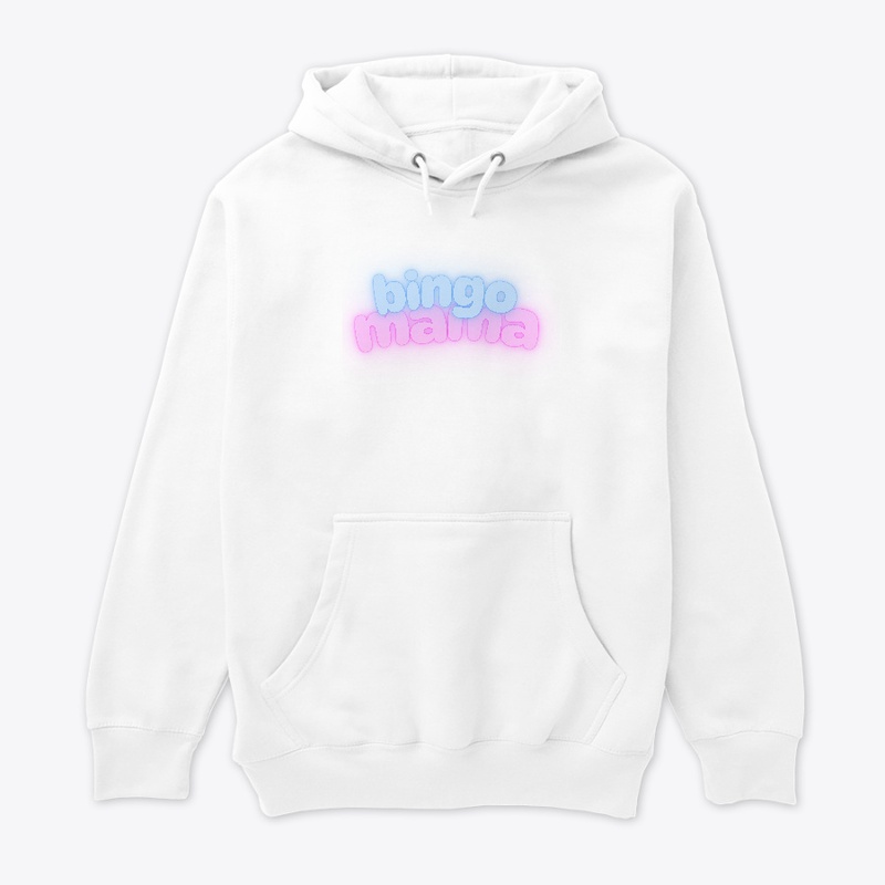 Bingo Mama gamiing blue and pink letters