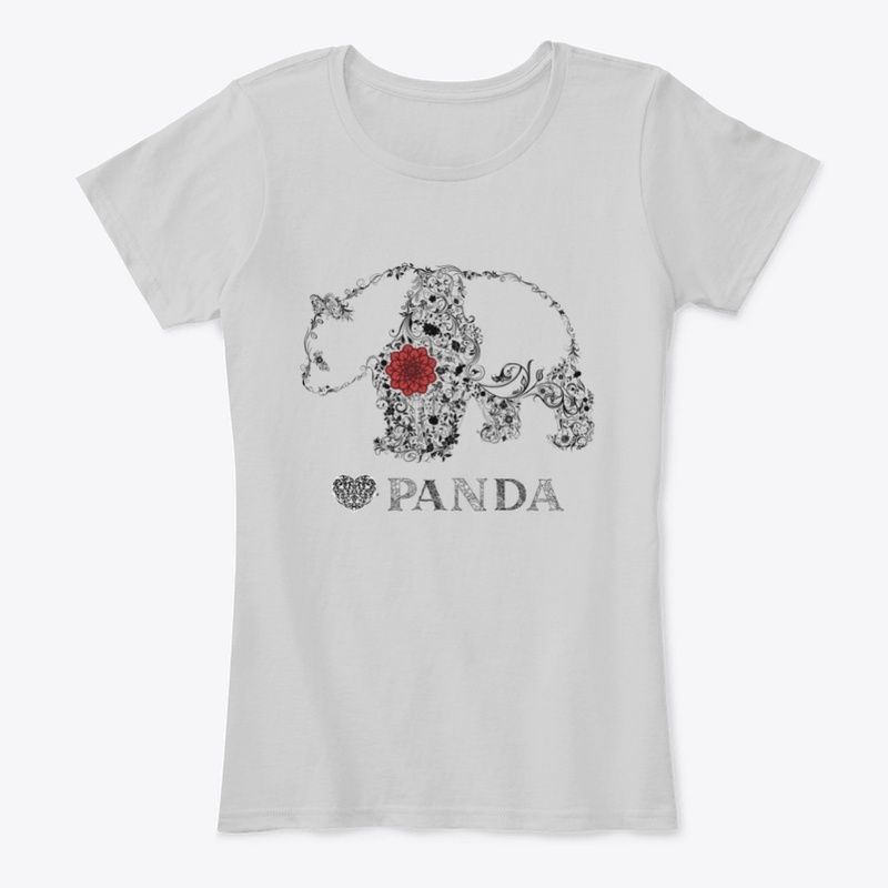 mandala heart panda -panda day