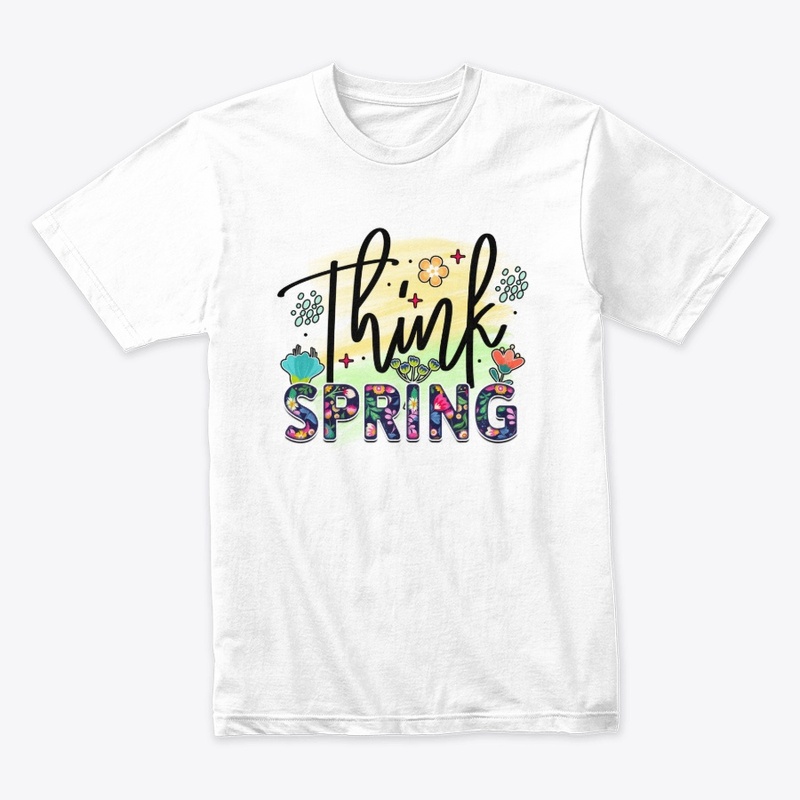 Think Spring Floral Text