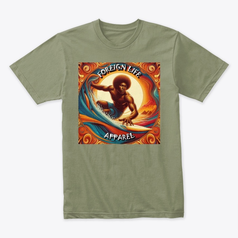 Foreign Life Male Surfer Poster Style