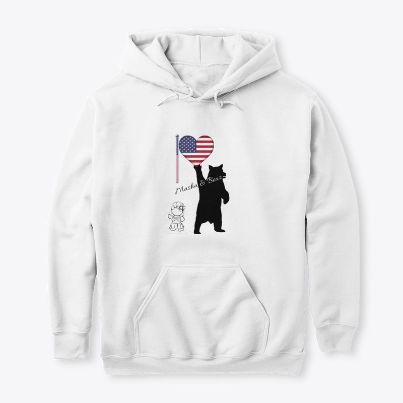 Masha & Bear American Flag Tee!