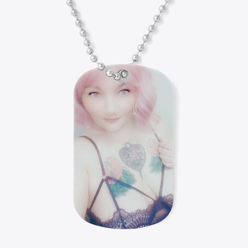 PINK RUBY DOG TAG