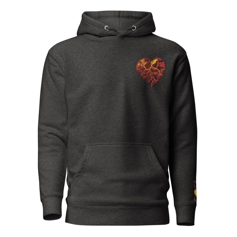 Embroidered Kintsugi Heart Hoodie #1