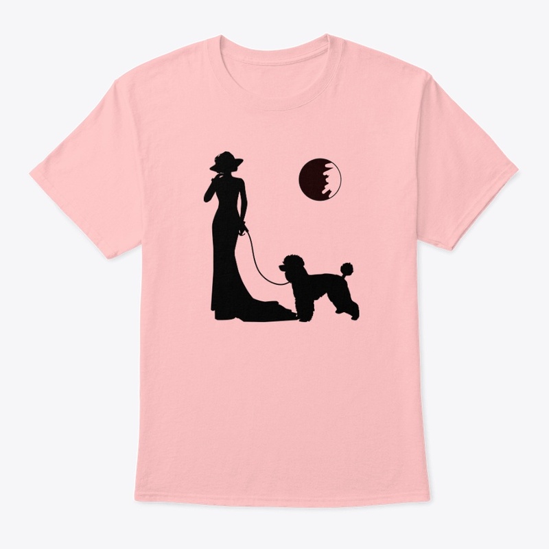 Lady and dog heart t-shirt