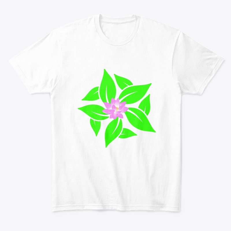 Lotus Flower between Green leaves 