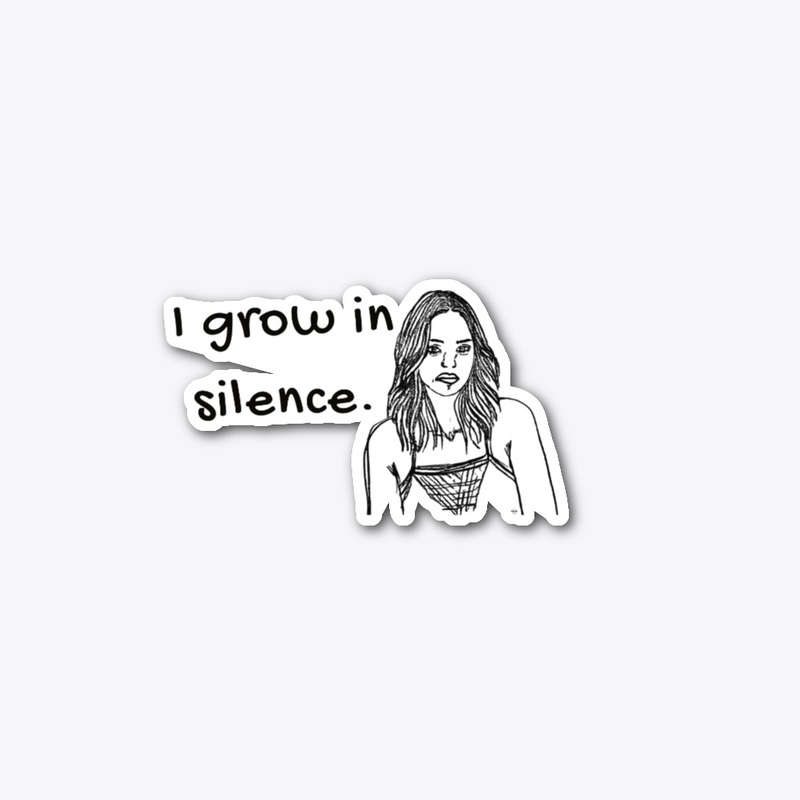 I Grow in Silence – Minimal Line Art Mug