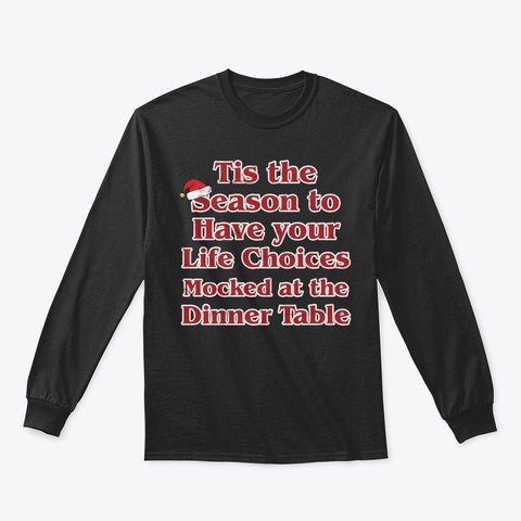 Funny Christmas Shirt For Dysfunctional Black T-Shirt Front