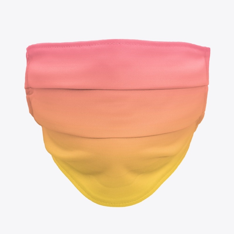 Pink to yellow gradient face mask