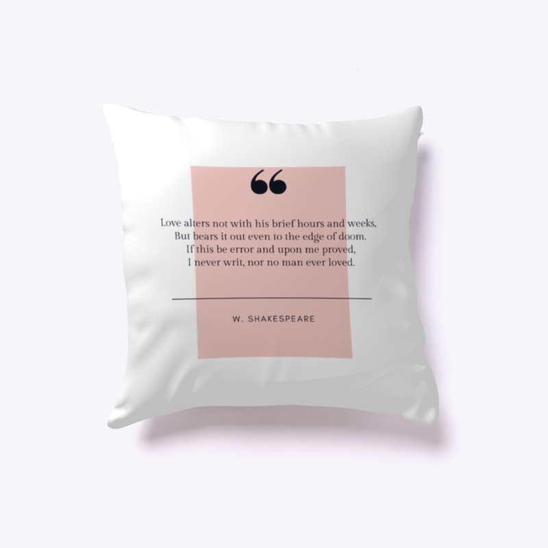 Shakespeare Poem Accent Cushion