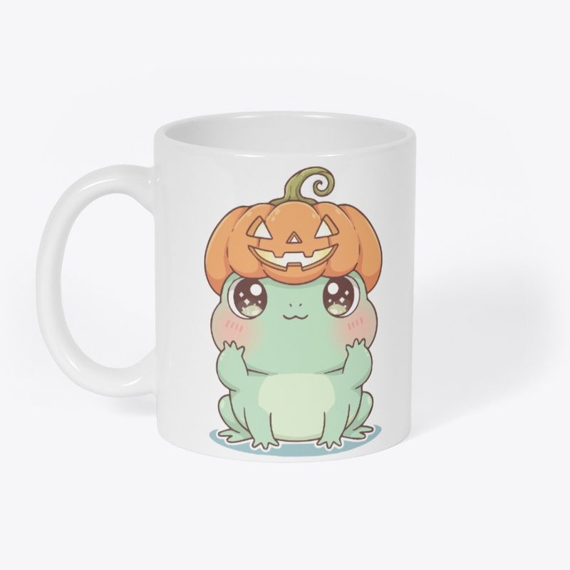 Hoppy Halloween Kawaii Pumpkin Hat Frog