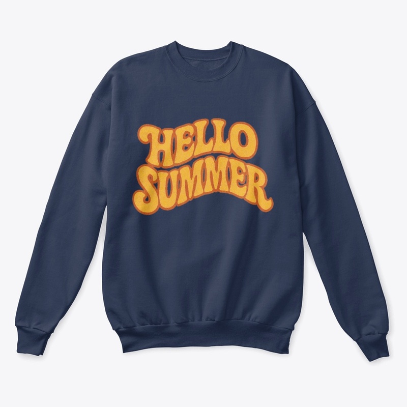 Retro "Hello Summer" Typography Design