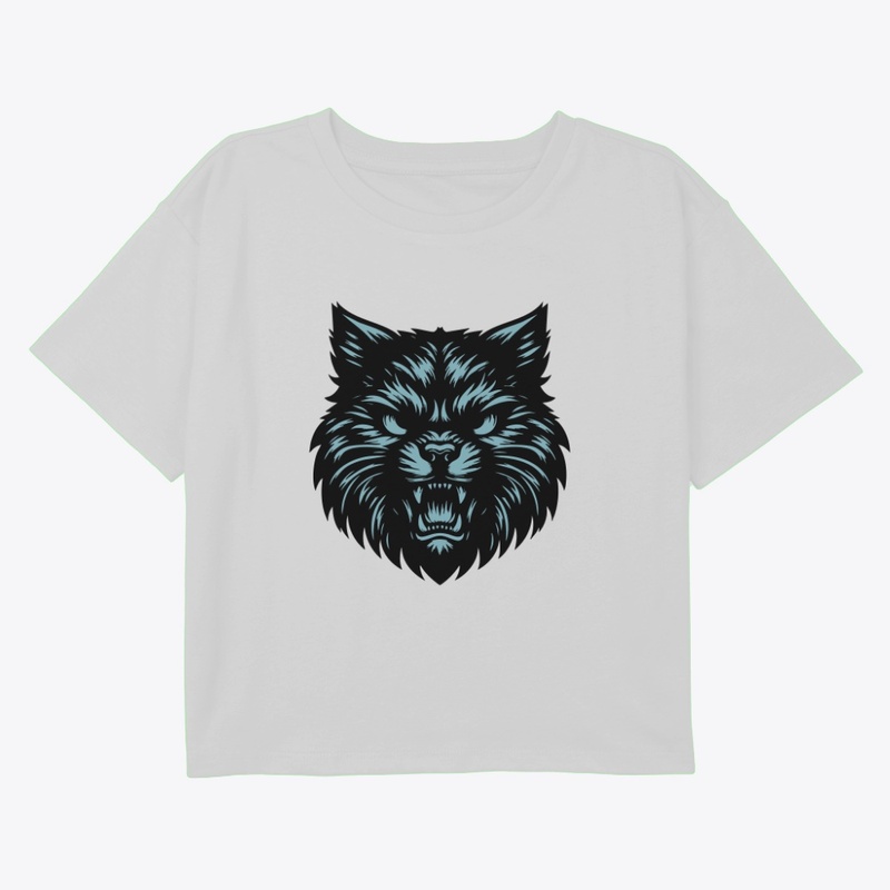 Bold Feline Head Design 