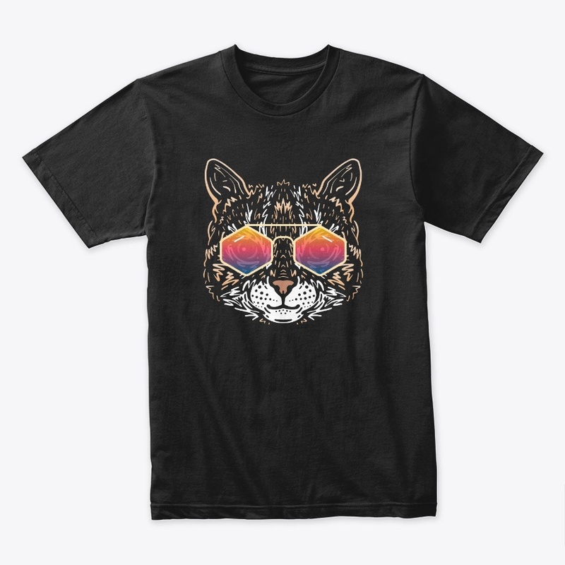 Cute Cat in Sunglasses (Colored+sg03)