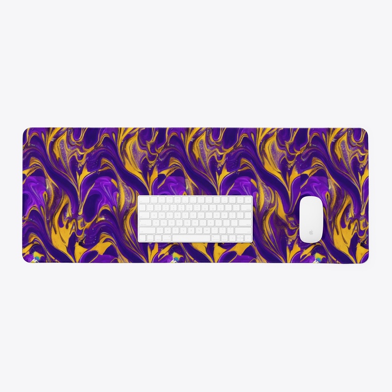Yellow and Purple Swirl Design 