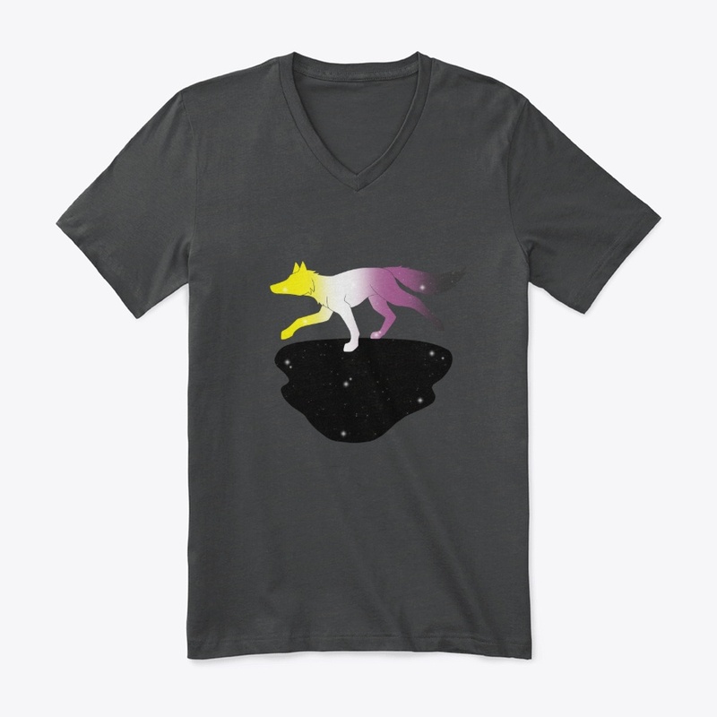 Non-binary starry running fox