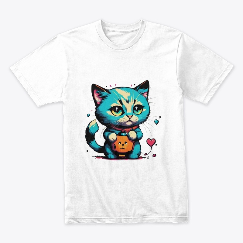 cute cat with bag 