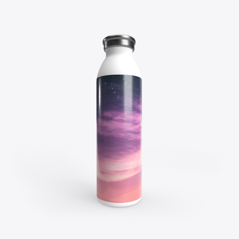 Colorful Sunset With Stars