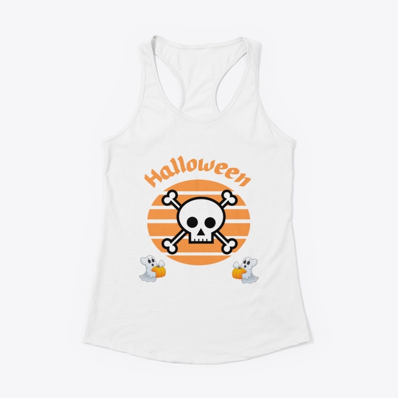 Happy Halloween - Skull and ghosts