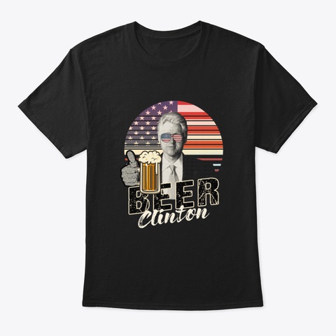 Beer Clinton Black T-Shirt Front