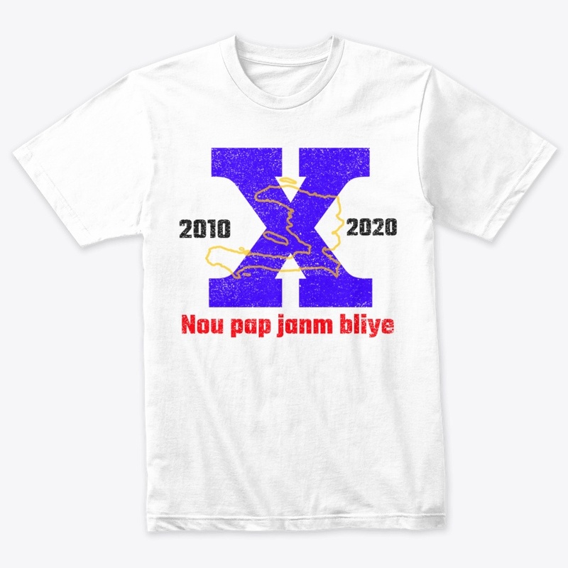 Nou pap janm bliye (blue/red)