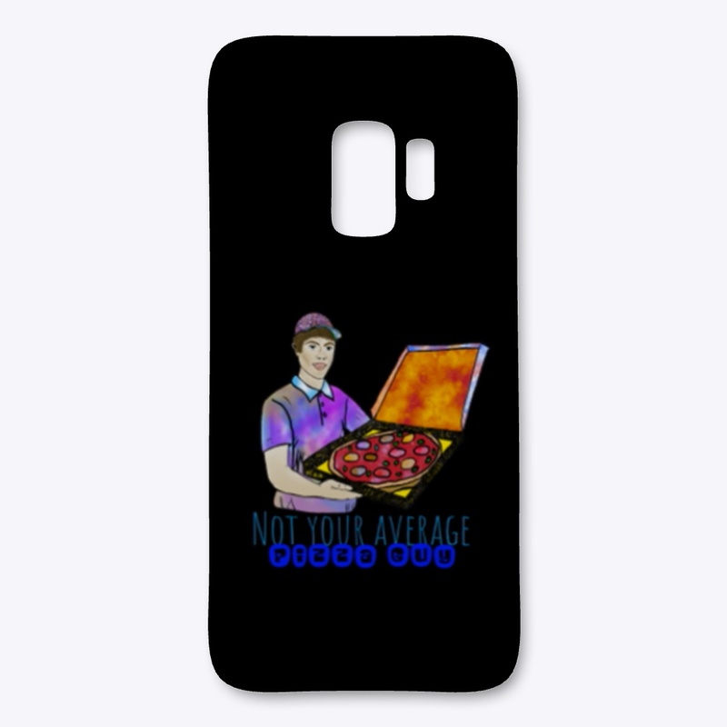 Pizza guy dark background splash