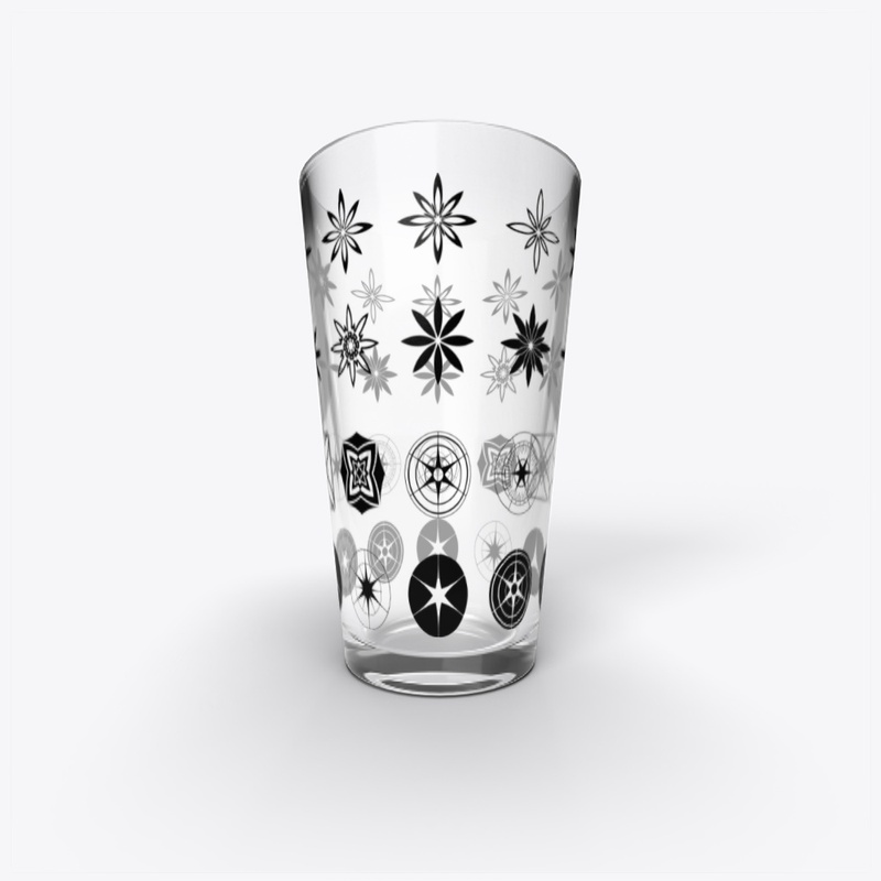 Floral Pint Glass
