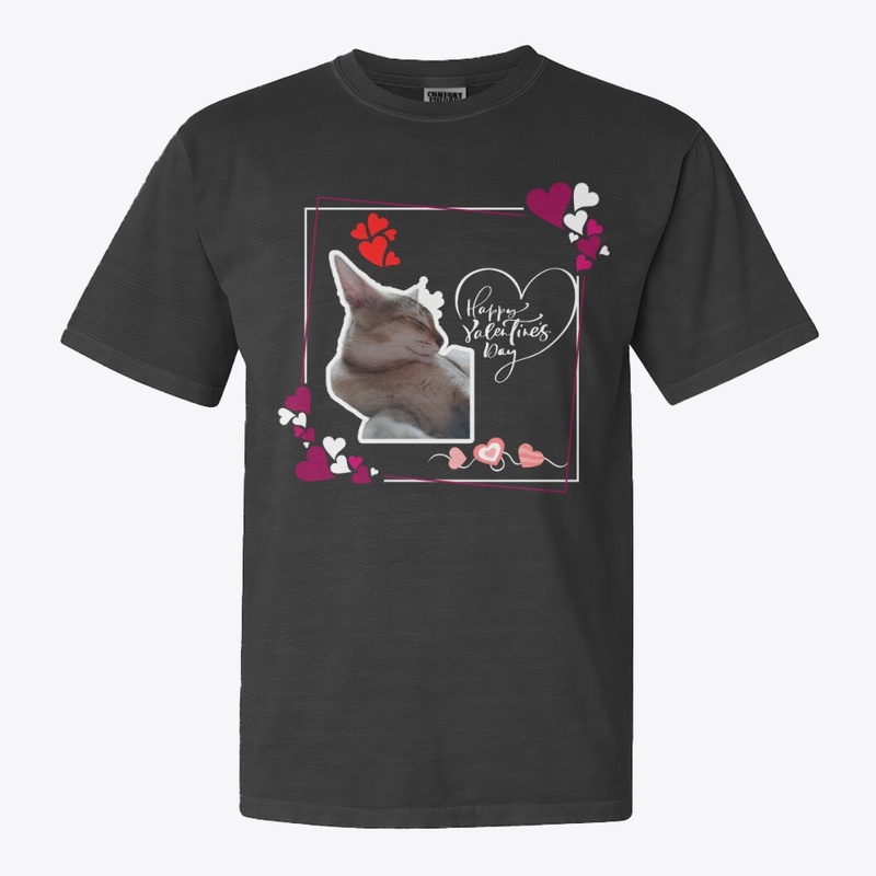 Happy Valentine's Day Sleeping Cat Art
