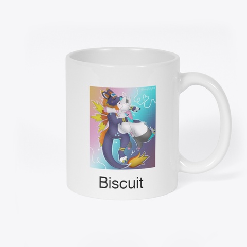 Cookie (Star) And Biscuit (Cozzys) Mug White T-Shirt Back