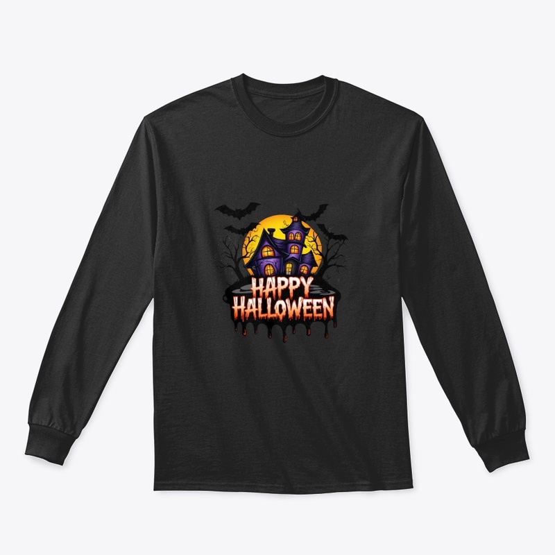 Halloween Haunted House with Bats