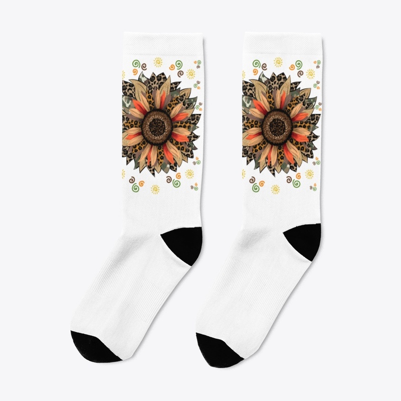 Swirls suns socks 